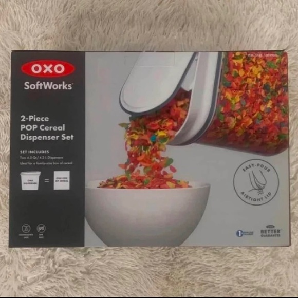 OXO SoftWorks 2-PC POP Cereal Dispenser Set - Picture 3 of 8